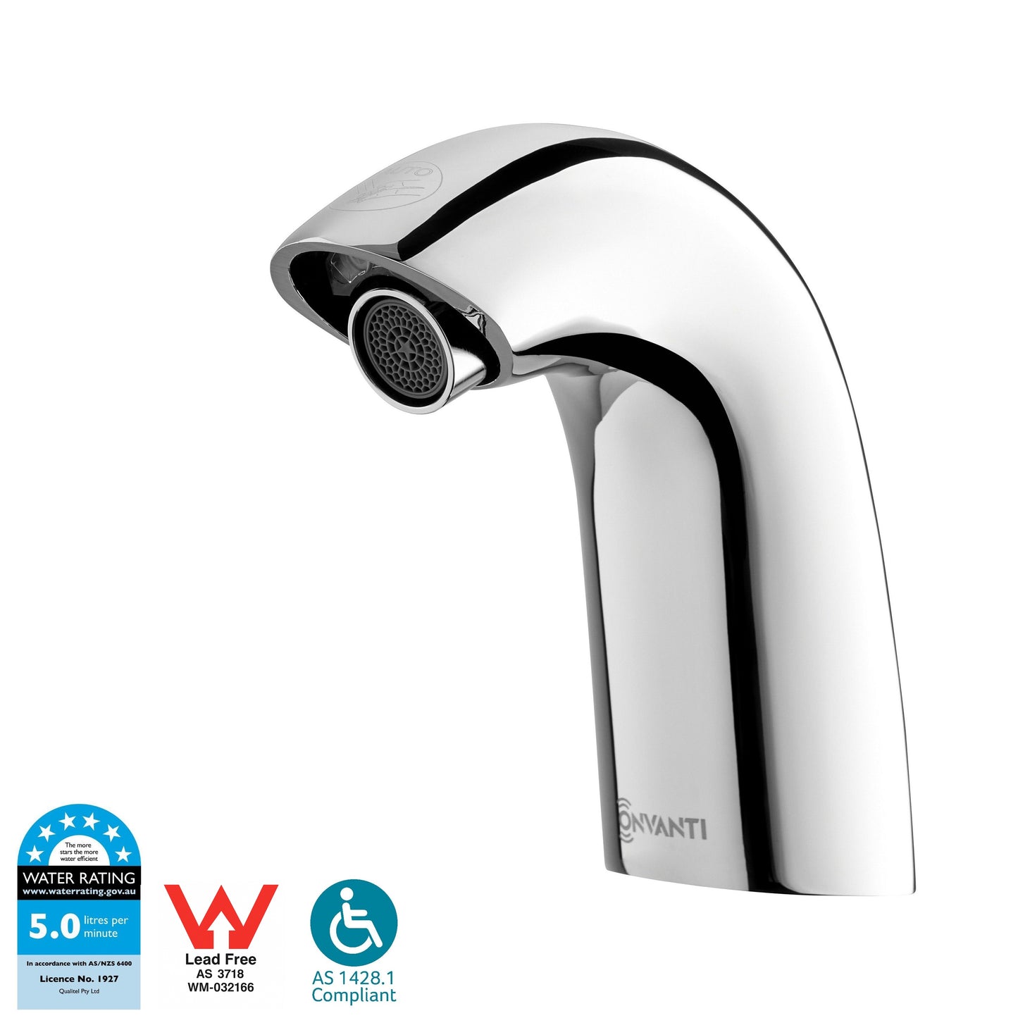 Onvanti Balmoral SF1002 | Touchless Basin Sensor Tap – Hob Mounted | 5.0 L/min | Mains or Battery | DDA Compliant