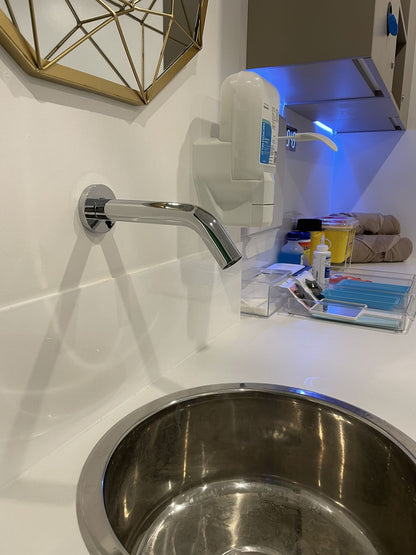 Onvanti Sensor Tap (Wall Mounted) for Commercial or Public Bathrooms Mains or Battery Operated Bronte SF1113