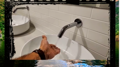 Onvanti Sensor Tap (Wall Mounted) for Commercial or Public Bathrooms Mains or Battery Operated Bronte SF1113