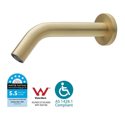 Onvanti Sensor Tap (Wall Mounted) for Commercial or Public Bathrooms Mains or Battery Operated Bronte SF1113