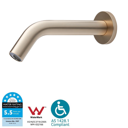 Onvanti Sensor Tap (Wall Mounted) for Commercial or Public Bathrooms Mains or Battery Operated Bronte SF1113